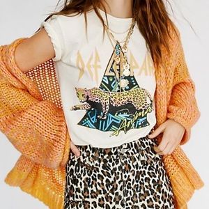 Oversized DEF LEPPARD T-Shirt by Daydreamer for FREE PEOPLE - Size S
